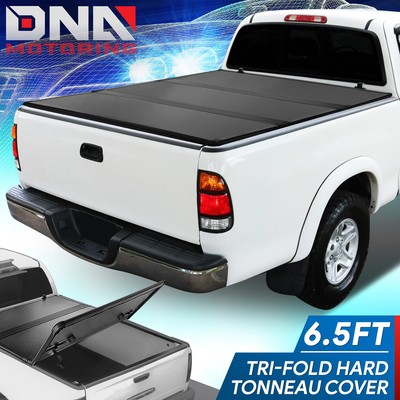 FOR 2000-2006 TOYOTA TUNDRA 6.5' BED FLEETSIDE HARD SOLID TRI-FOLD TONNEAU COVER