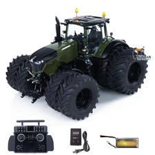 LESU 1/14 Hydraulic RC Tractor AOUE 1050 Metal 4x4 Farm Truck Double Wheels