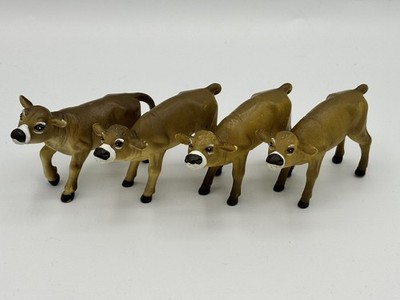   AAA Gummistier 4x KUH KÄLBER Kalb Frühförderzentrum Bauernhof ELC RETIRED  