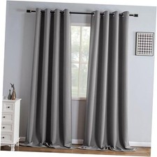 Blackout Curtains 96 Inch Length 2 Panels 52"W x 96"L Pack of 2 Light Grey