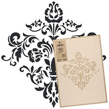 Reusable Plastic Wall Stencil Template 43x64cm Damask Ornament Pattern