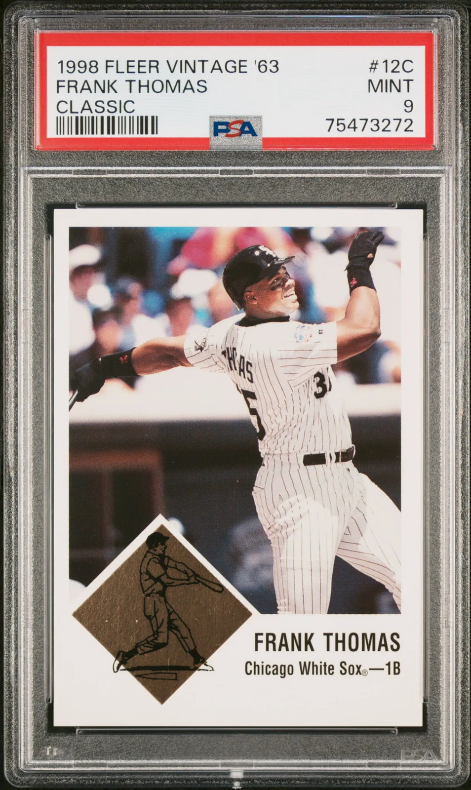 1998 Fleer Vintage '63 Frank Thomas #12C Classic #'d /63 PSA 9 Pop 4 none higher