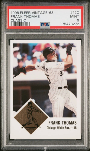 1998 Fleer Vintage '63 Frank Thomas #12C Classic #'d /63 PSA 9 Pop 4 none higher