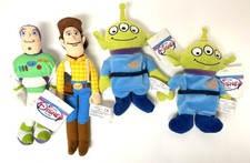Disney Toy Story Bean Bag Woody Buzz 2 Aliens 90s 4pc Lot