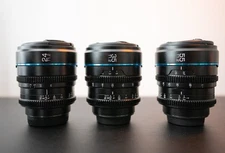 SIRUI SET 24, 35 & 55mm T1.2 Cine S35 Nightwalker / Black / Fujifilm X Mount