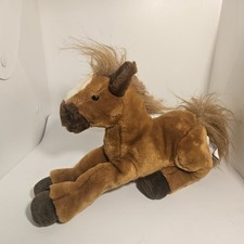 Vintage Animal Alley Mustang Horse Plush Brown Toys R Us Floppy Pony Retired