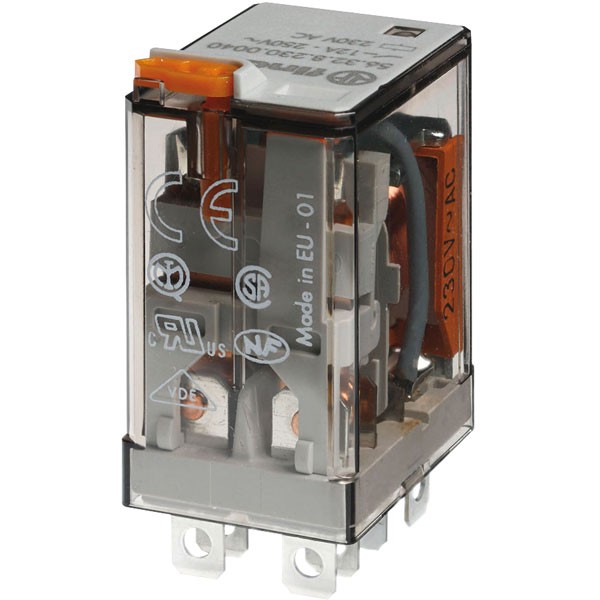 Finder Plug-in Relay DPDT-CO 24VDC 12A