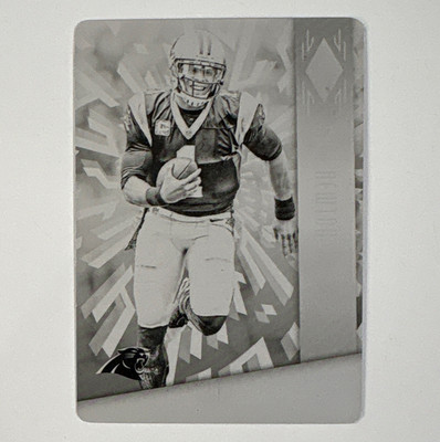 Panini 2016 Phoenix Cam Newton Panthers Black Plate Printing Plate 1/1