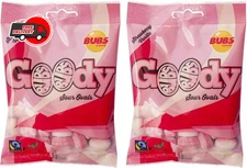 Bubs Goody Candy Ovals Strawberry Vanilla 2 Pack 90g Fairtrade Chewy Treats