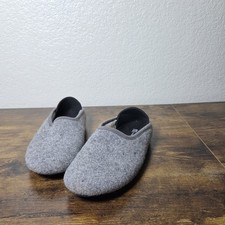 Mahabis Womens Classic Wool Slippers Gray Black Comfort Shoes Sz. 6.5 Eu 37