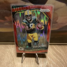 Panini Prizm Red Wave Prizm Josh Jacobs Green Bay Packers #188 Football Card