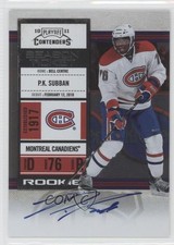 2010-11 Panini Playoff Contenders Rookie Ticket PK Subban #142 Auto 0a1
