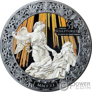 ECSTASY OF SAINT TERESA Eternal Sculptures 5 Oz Silber Münze 20$ Palau 2021