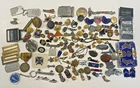 Lot #21 Vintage Military Estate Collection Patches Medals Pins Badges WWI WWII