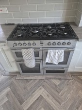 Flavel Milano Black Range Cooker Gas Hob, Electric Oven Grill, 100 MLN10FR