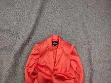 Just Cavalli Italy Design One Button Women's Orange satin Blazer Jacket