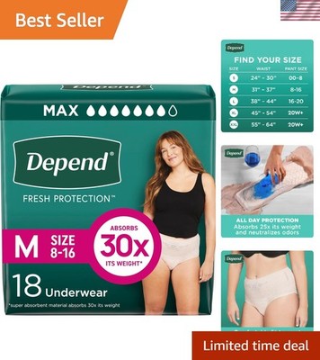 Fresh Protection Adult Diapers, Incontinence & Postpartum Bladder Leak Underw...