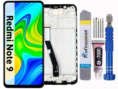Für Xiaomi Redmi Note 9 Display Komplettes Bildschirm LCD + Touch Screen Rahmen