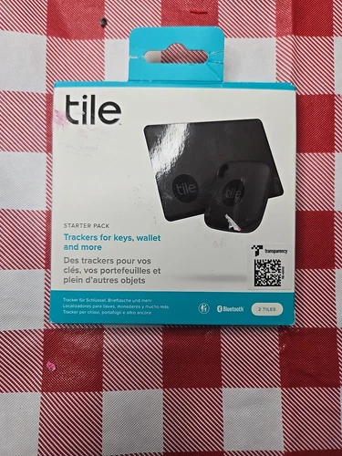 Tile Starter Pack 2022 (Mate + Slim) Universal Bluetooth Tracker - Black, 2-Pack