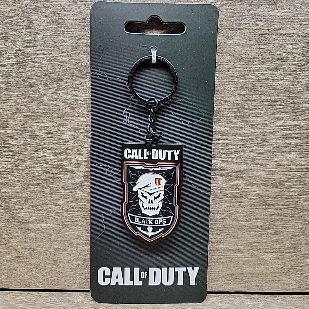 Call of Duty キーホルダー black ops Call of Duty Black Ops Metal Keychain CoD Video Game Skull Logo