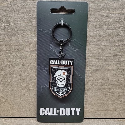 Call of Duty Black Ops Metal Keychain CoD Video Game Skull Logo