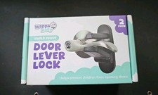 Wappa Baby Door Lever Lock 2pk Child Safety Lock for Handle Doors Black