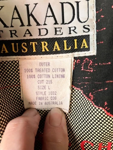 Kakadu Traders Mens Cotton Oilskin Duster Size Lg Drover Rain Coat Australia image 4