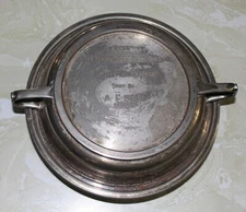 SILVER PLATE COVERD DISH FROM 1937 MARYLAND HORSE SHOW