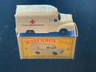 Matchbox Lesney No. 14 Lomas Ambulance w/ Original Box Black Plastic Wheels