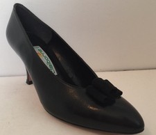Vintage Liz Claiborne Black Pumps Heels Made In Spain Women's Size 7.5 M