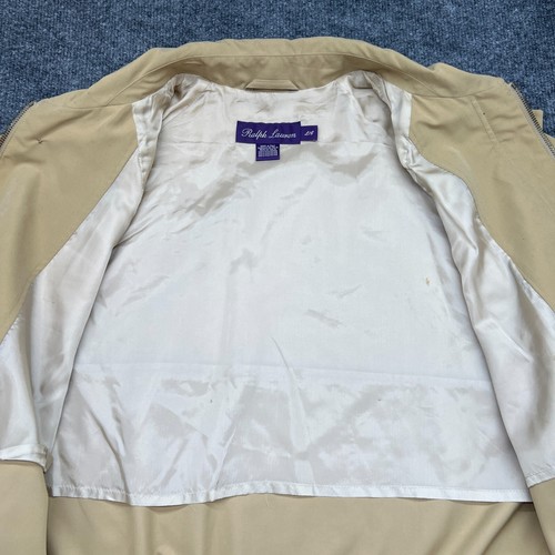 Ralph Lauren Purple Label Mens Large Beige Khaki Polyester Top Coat Over Rain - Picture 18 of 21
