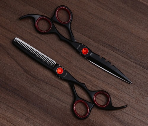 Juego de tijeras de pelo de salón de 6,5" tijeras de corte de pelo de peluquería kit de peinado - Imagen 2 de 5