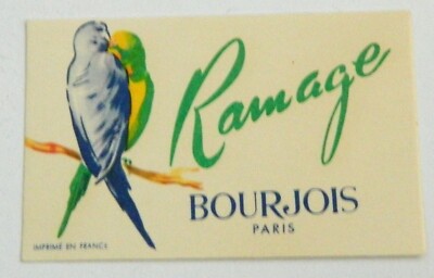ANTIQUE RAMAGE DE BOURJOIS PERFUMED CARD