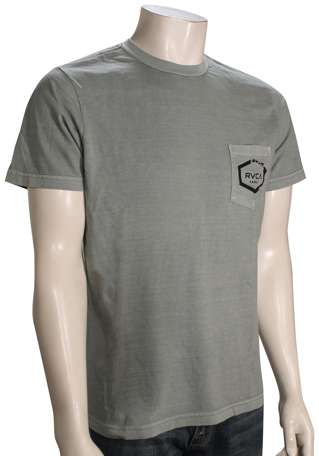 Футболка RVCA Island с шестигранным карманом SS - Памятник - Новинка