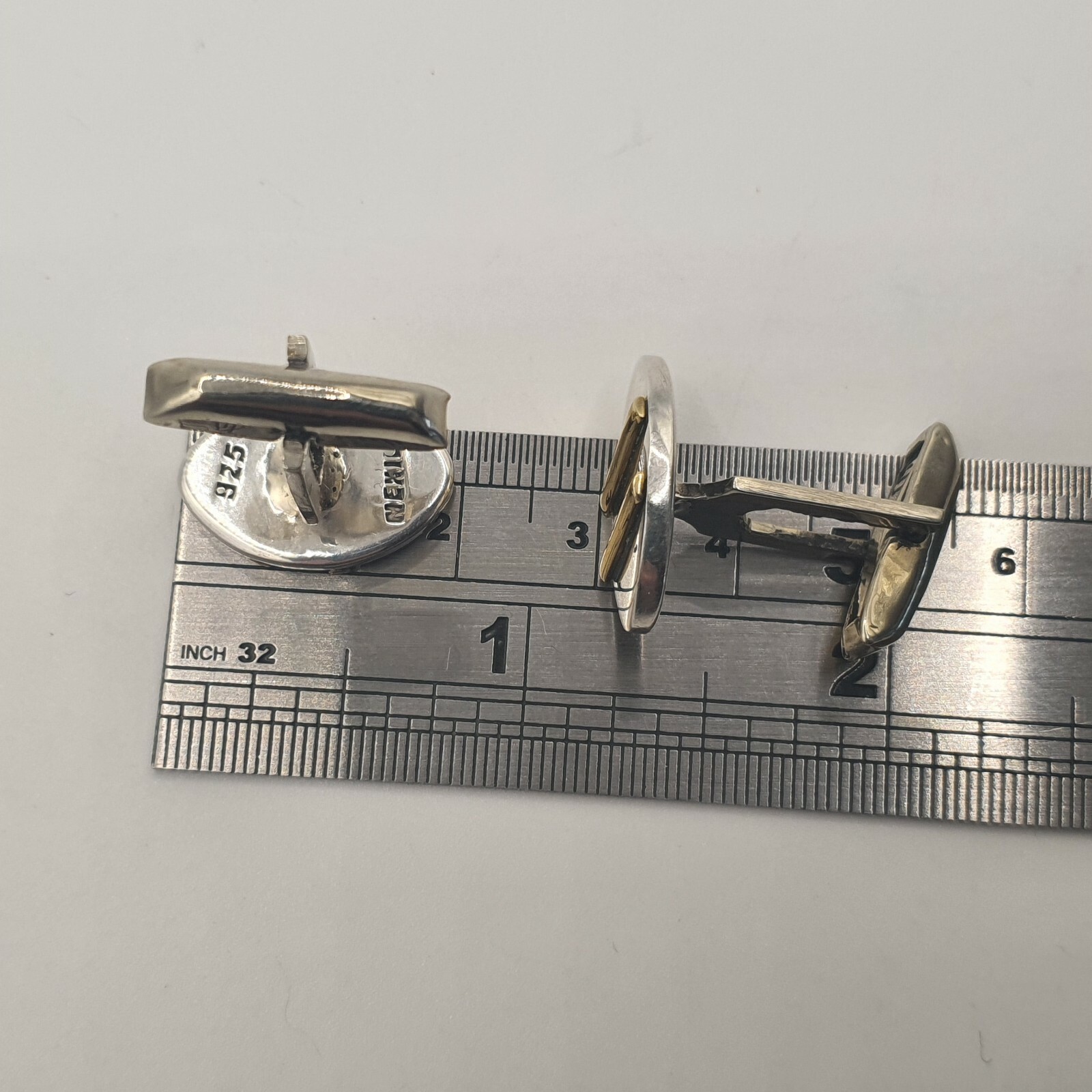 Photo 6 of Sterling Silver Cufflinks, Mexico Handmade 13.3gram (lot 2) M13