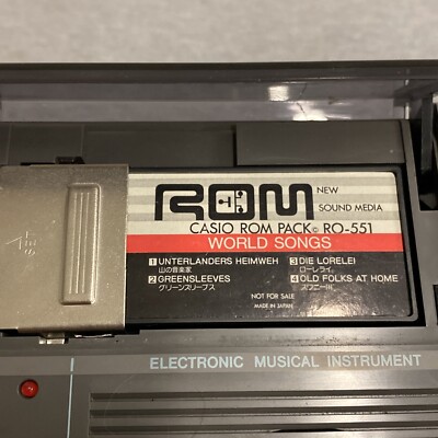 Vintage Casio PT-87 Mini Keyboard with ROM Pack RO551 (No Battery