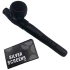 Duft 4 Inch Wooden Wood Smoking Pipe Pocket PLUS 5 Filter Gauze screens