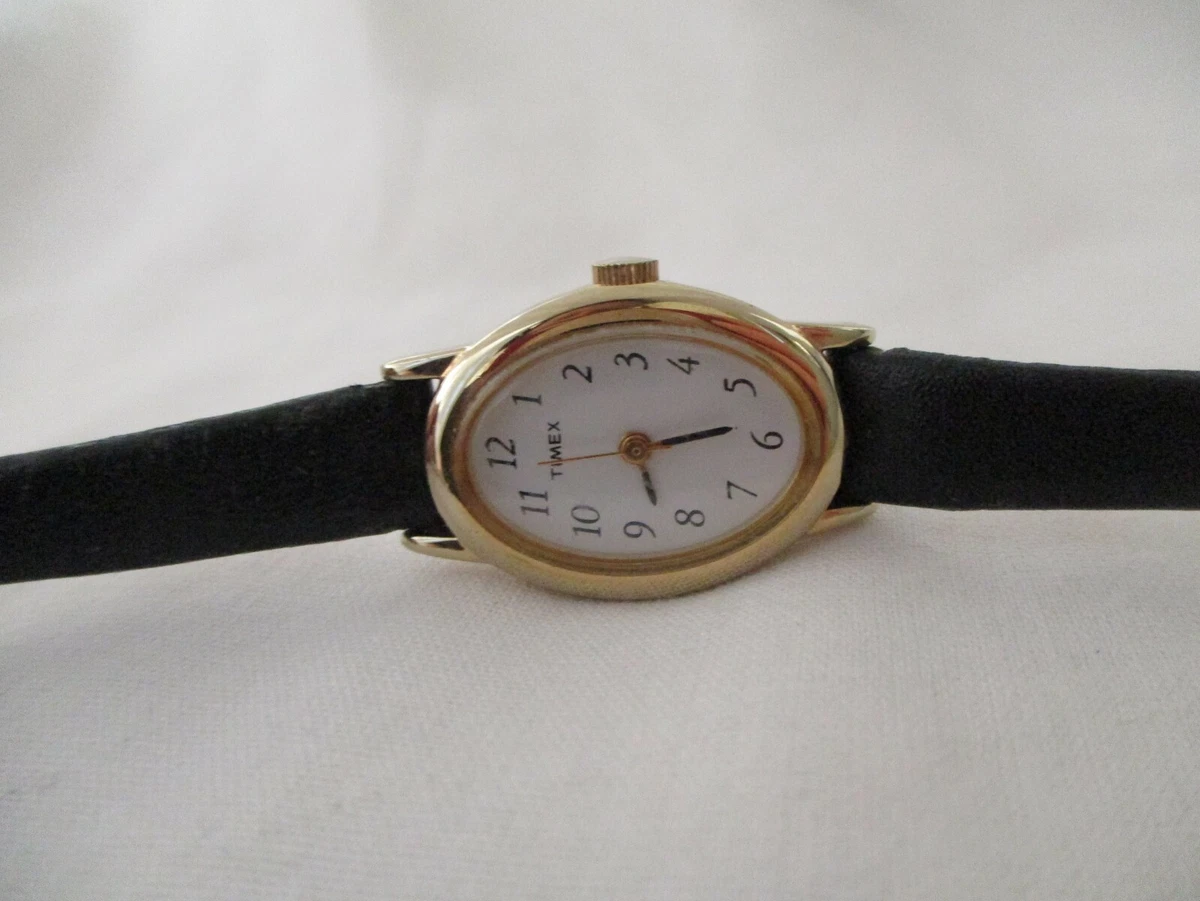 Timex oval face ladies clearance watch