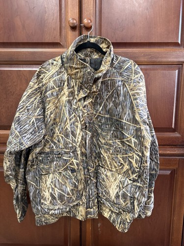 Mens M Mossy Oak Shadowgrass Pro Hunter Duck Hunting Waterproof Coat And Liner - Picture 2 of 17