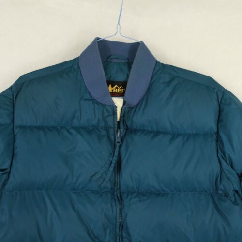 REI Vtg 80s Down Puffer Teal Aqua Green JACKET Coat Men's M - Picture 4 of 11
