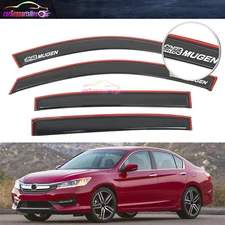 Fit for 13-17 Honda Accord Sedan In Channel Window Visor Rain Guard 4PC w/ Mugen
