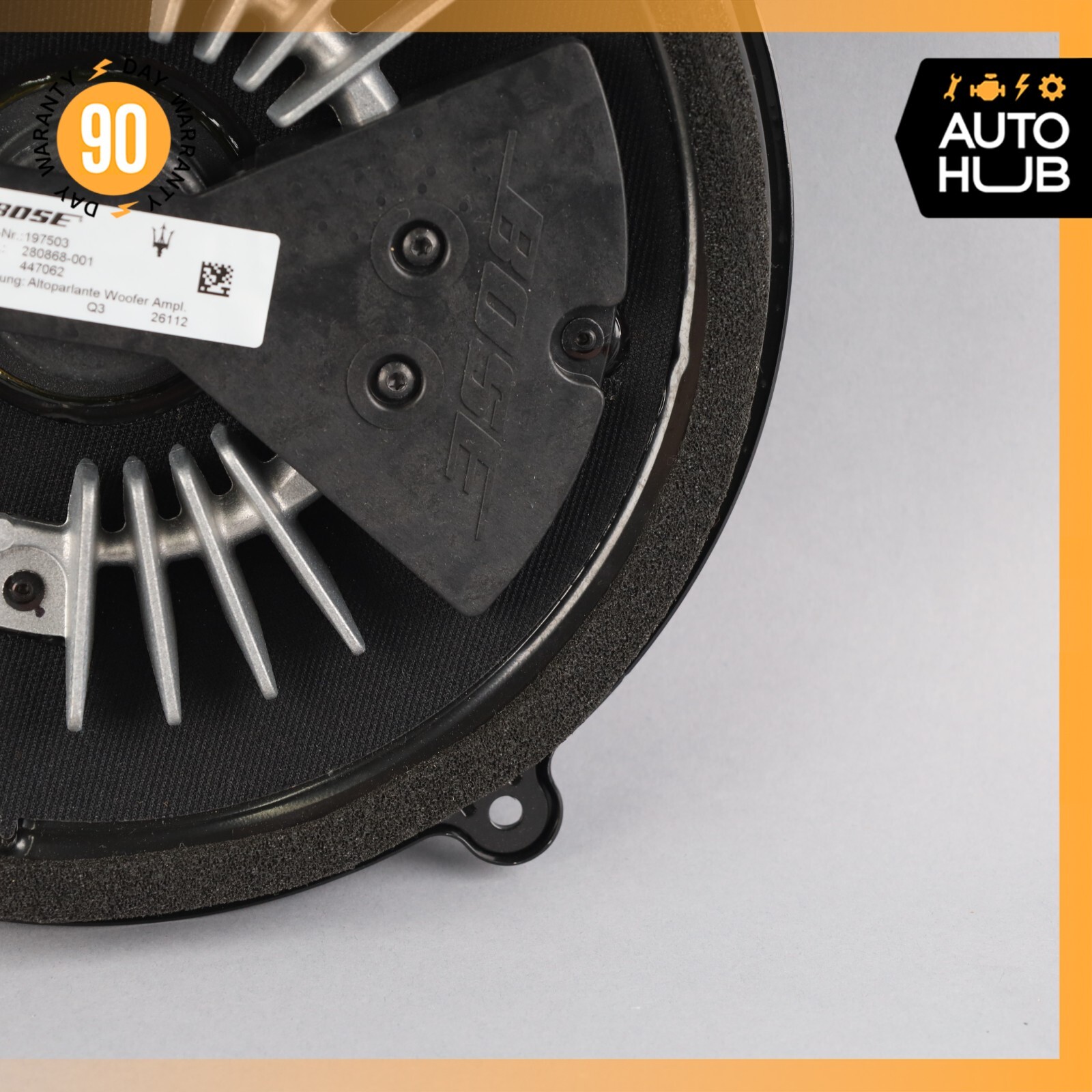 03-19 Maserati Quattroporte Rear Bose Subwoofer Sub Woofer Sound Speaker OEM