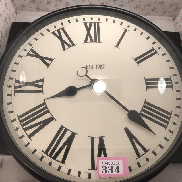 Fox and Simpson Large 50cm Grand Central Station Wall Clock in Black