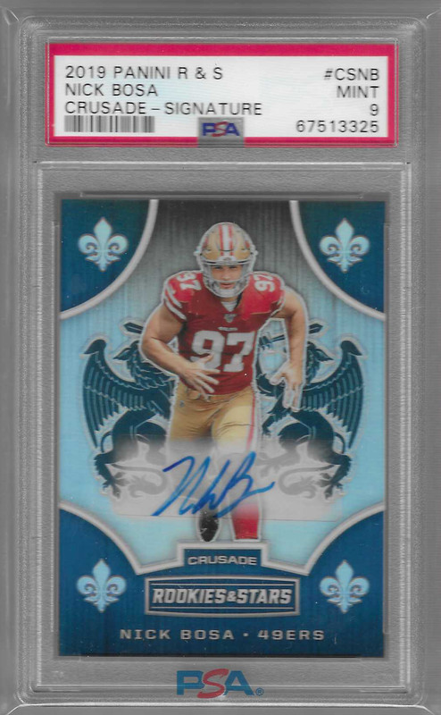 Nick Bosa Panini Rookies & Stars Crusade #CSNB Signature