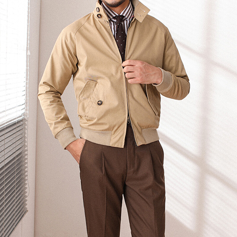 Short Jacket Men's Stand-up Collar Vintage Business Casual