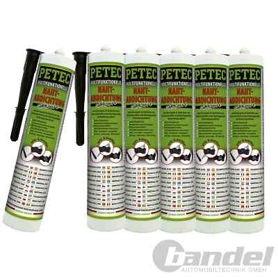 6x 310mL PETEC MULTIFUNKTIONELLE NAHTABDICHTUNG SCHWARZ SCHWEIßNAHT VERSIEGELN