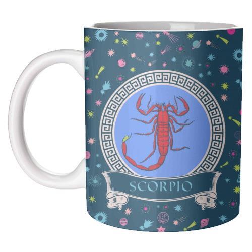 Scorpio Star Sign Mug Coffee Celestial Horoscope Cup Astrology Quirky Art Gift