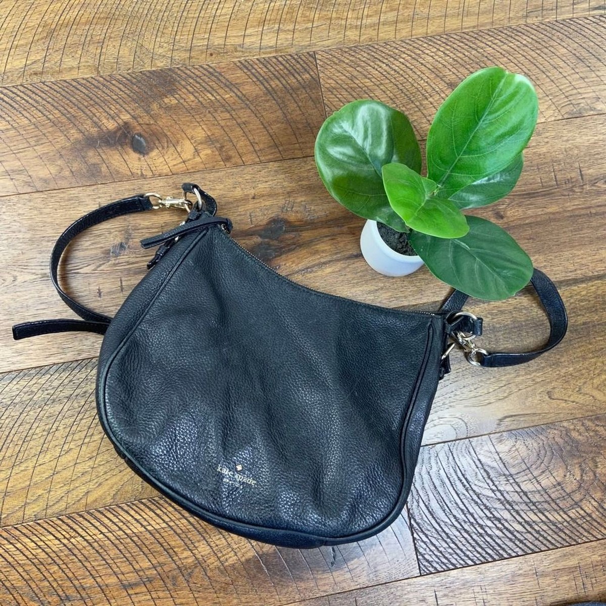 KATE SPADE Vivian hobo black pebbled leather bag