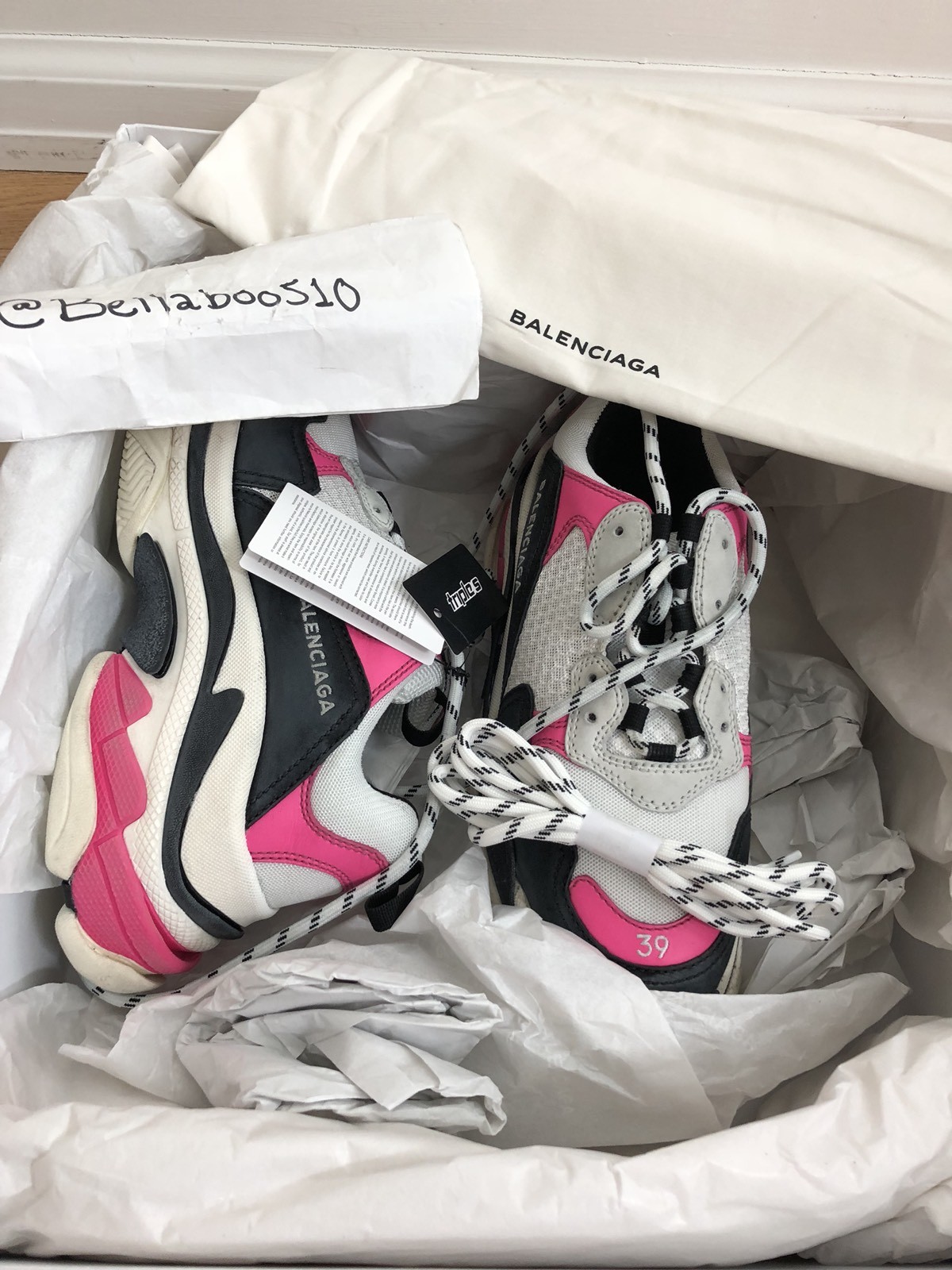 Balenciaga Triple S Black Pink (Women's) - 524039W09O65671 - US