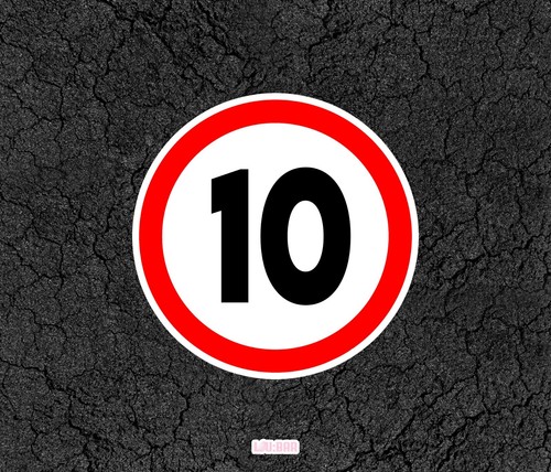 Speed Limit Sticker from 10 to 500 - Car Sticker for windows or other surfaces - Picture 4 of 19